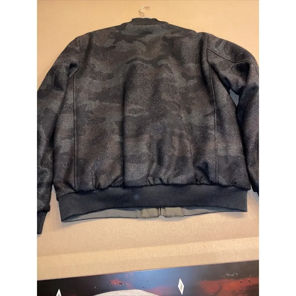 Woolrich John Rich & Bros Cruiser Bomber Jacket Camo-Green Reversible Mens XL